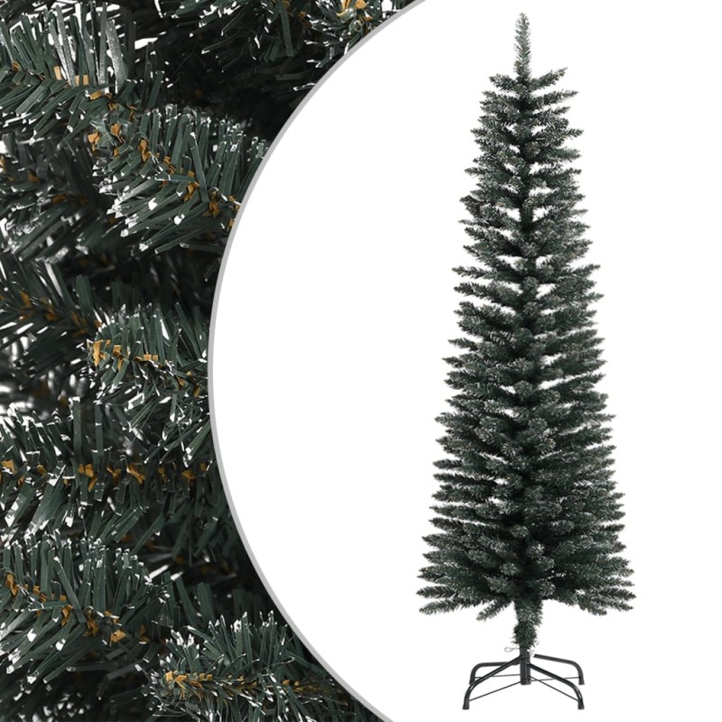 Künstlicher Weihnachtsbaum mit Ständer Schlank Grün 150 cm PVC Künstlicher Weihnachtsbaum mit Ständer Schlank Grün 150 cm PVC
