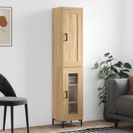 Highboard Sonoma-Eiche 34,5x34x180 cm Holzwerkstoff