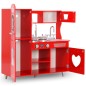 vidaXL Spielküche Kinder MDF 84x31x89 cm Rot vidaXL Spielküche Kinder MDF 84x31x89 cm Rot