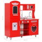 vidaXL Spielküche Kinder MDF 84x31x89 cm Rot vidaXL Spielküche Kinder MDF 84x31x89 cm Rot