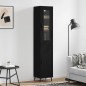 Highboard Schwarz 34,5x34x180 cm Holzwerkstoff Highboard Schwarz 34,5x34x180 cm Holzwerkstoff