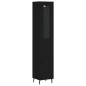 Highboard Schwarz 34,5x34x180 cm Holzwerkstoff Highboard Schwarz 34,5x34x180 cm Holzwerkstoff
