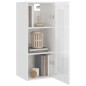 Hängeschrank Hochglanz-Weiß 34,5x34x90 cm Hängeschrank Hochglanz-Weiß 34,5x34x90 cm