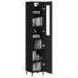 Highboard Schwarz 34,5x34x180 cm Holzwerkstoff Highboard Schwarz 34,5x34x180 cm Holzwerkstoff