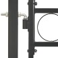 Zauntor mit Gewölbter Spitze Stahl 100 x 125 cm Schwarz Zauntor mit Gewölbter Spitze Stahl 100 x 125 cm Schwarz