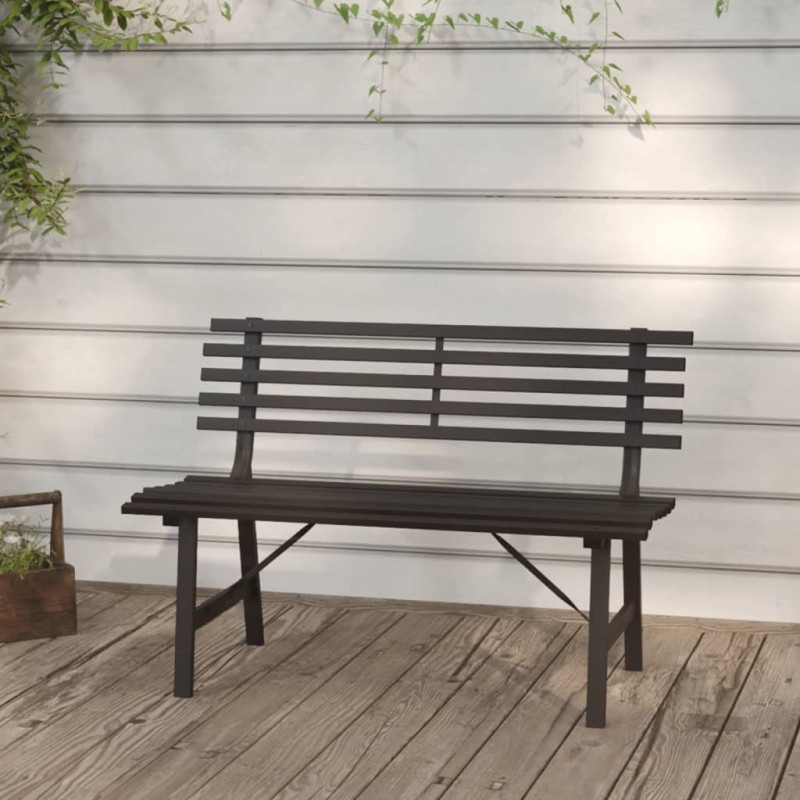 Gartenbank 110 cm Stahl Schwarz Gartenbank 110 cm Stahl Schwarz