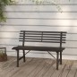 Gartenbank 110 cm Stahl Schwarz Gartenbank 110 cm Stahl Schwarz