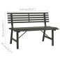 Gartenbank 110 cm Stahl Schwarz Gartenbank 110 cm Stahl Schwarz