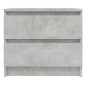 Nachttisch Betongrau 50x39x43,5 cm Holzwerkstoff Nachttisch Betongrau 50x39x43,5 cm Holzwerkstoff