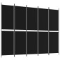 5-tlg. Paravent Schwarz 250x200 cm Stoff 5-tlg. Paravent Schwarz 250x200 cm Stoff