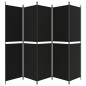 5-tlg. Paravent Schwarz 250x200 cm Stoff 5-tlg. Paravent Schwarz 250x200 cm Stoff
