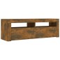 TV-Schrank mit LED-Leuchten Räuchereiche 120x35x40 cm TV-Schrank mit LED-Leuchten Räuchereiche 120x35x40 cm