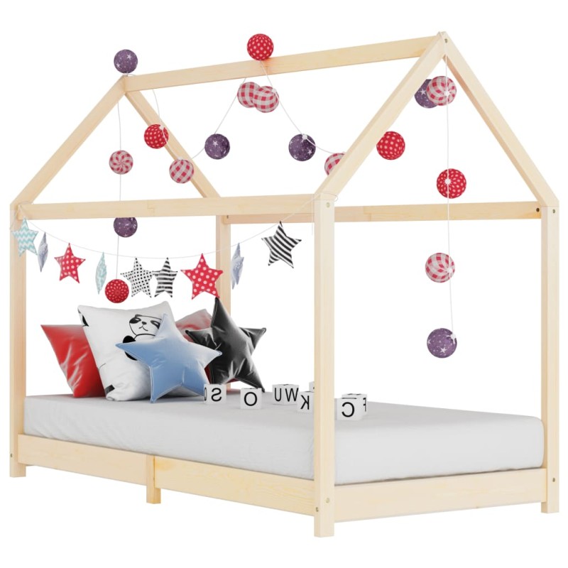 vidaXL Kinder-Bettgestell Massivholz Kiefer 90 x 200 cm vidaXL Kinder-Bettgestell Massivholz Kiefer 90 x 200 cm