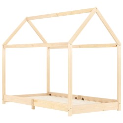 vidaXL Kinder-Bettgestell Massivholz Kiefer 90 x 200 cm