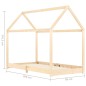vidaXL Kinder-Bettgestell Massivholz Kiefer 90 x 200 cm vidaXL Kinder-Bettgestell Massivholz Kiefer 90 x 200 cm