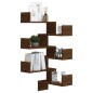 Wand-Eckregale 2 Stk. Braun Eiche 40x40x50 cm Holzwerkstoff Wand-Eckregale 2 Stk. Braun Eiche 40x40x50 cm Holzwerkstoff