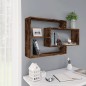 Wandregal Räuchereiche 104x20x58,5 cm Holzwerkstoff Wandregal Räuchereiche 104x20x58,5 cm Holzwerkstoff