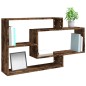 Wandregal Räuchereiche 104x20x58,5 cm Holzwerkstoff Wandregal Räuchereiche 104x20x58,5 cm Holzwerkstoff