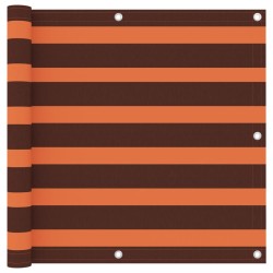 Balkon-Sichtschutz Orange und Braun 90x300 cm Oxford-Gewebe