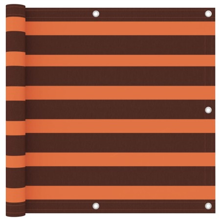 Balkon-Sichtschutz Orange und Braun 90x300 cm Oxford-Gewebe
