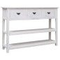 vidaXL Sideboard Antik-Weiß 108x30x76 cm Massivholz Paulownia vidaXL Sideboard Antik-Weiß 108x30x76 cm Massivholz Paulownia
