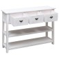 vidaXL Sideboard Antik-Weiß 108x30x76 cm Massivholz Paulownia vidaXL Sideboard Antik-Weiß 108x30x76 cm Massivholz Paulownia