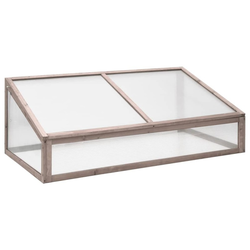 Gewächshaus Grau 110x58,5x39 cm Tannenholz Gewächshaus Grau 110x58,5x39 cm Tannenholz