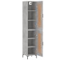 Highboard Betongrau 34,5x34x180 cm Holzwerkstoff Highboard Betongrau 34,5x34x180 cm Holzwerkstoff
