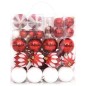64-tlg. Weihnachtskugel-Set Rot und Weiß 64-tlg. Weihnachtskugel-Set Rot und Weiß