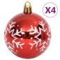 64-tlg. Weihnachtskugel-Set Rot und Weiß 64-tlg. Weihnachtskugel-Set Rot und Weiß