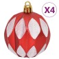 64-tlg. Weihnachtskugel-Set Rot und Weiß 64-tlg. Weihnachtskugel-Set Rot und Weiß