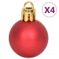 64-tlg. Weihnachtskugel-Set Rot und Weiß 64-tlg. Weihnachtskugel-Set Rot und Weiß
