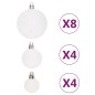 64-tlg. Weihnachtskugel-Set Rot und Weiß 64-tlg. Weihnachtskugel-Set Rot und Weiß