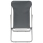 Klappbare Strandstühle 2 Stk. Stahl und Oxford-Gewebe Grau Klappbare Strandstühle 2 Stk. Stahl und Oxford-Gewebe Grau