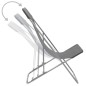 Klappbare Strandstühle 2 Stk. Stahl und Oxford-Gewebe Grau Klappbare Strandstühle 2 Stk. Stahl und Oxford-Gewebe Grau