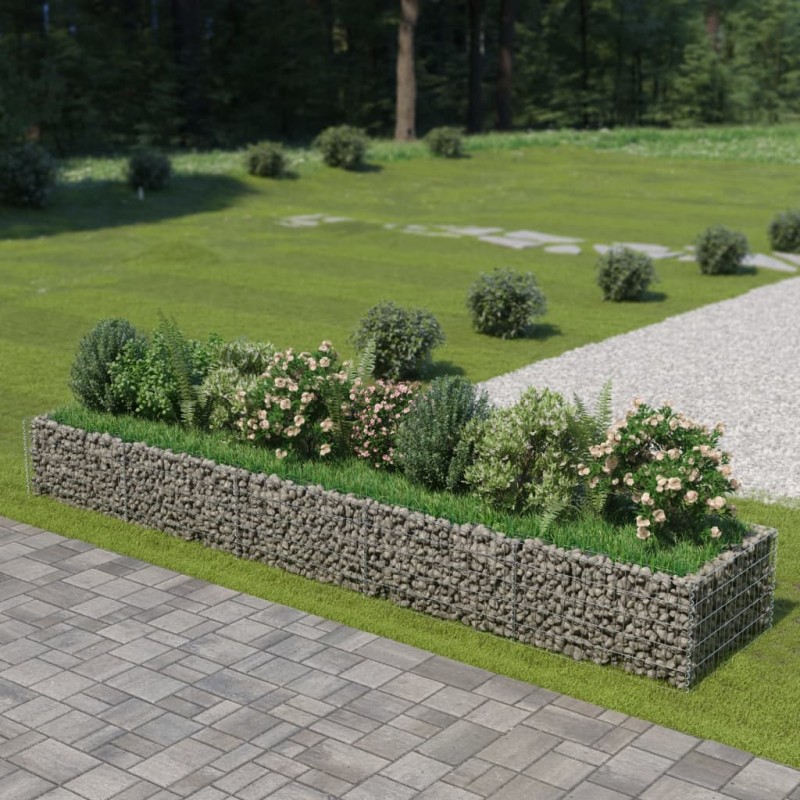 vidaXL Gabionen-Hochbeet Verzinkter Stahl 450×90×50 cm vidaXL Gabionen-Hochbeet Verzinkter Stahl 450×90×50 cm