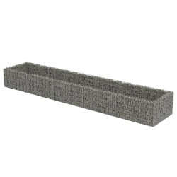 vidaXL Gabionen-Hochbeet Verzinkter Stahl 450×90×50 cm