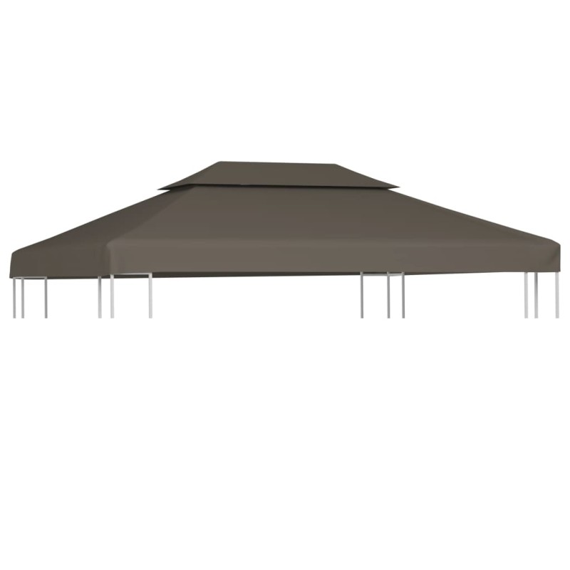 vidaXL Pavillon-Dachplane mit Kaminabzug 310 g/m² 4x3 m Taupe vidaXL Pavillon-Dachplane mit Kaminabzug 310 g/m² 4x3 m Taupe