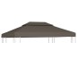 vidaXL Pavillon-Dachplane mit Kaminabzug 310 g/m² 4x3 m Taupe vidaXL Pavillon-Dachplane mit Kaminabzug 310 g/m² 4x3 m Taupe