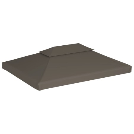 vidaXL Pavillon-Dachplane mit Kaminabzug 310 g/m² 4x3 m Taupe 