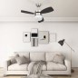 Deckenventilator mit Licht und Fernbedienung 76 cm Dunkelbraun Deckenventilator mit Licht und Fernbedienung 76 cm Dunkelbraun