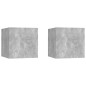 TV-Wandschränke 2 Stk. Betongrau 30,5x30x30 cm TV-Wandschränke 2 Stk. Betongrau 30,5x30x30 cm