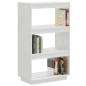 Bücherregal/Raumteiler Weiß 60x35x103 cm Massivholz Kiefer Bücherregal/Raumteiler Weiß 60x35x103 cm Massivholz Kiefer