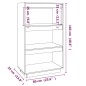 Bücherregal/Raumteiler Weiß 60x35x103 cm Massivholz Kiefer Bücherregal/Raumteiler Weiß 60x35x103 cm Massivholz Kiefer