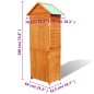 vidaXL Gartenschrank Braun 42,5x64x190 cm vidaXL Gartenschrank Braun 42,5x64x190 cm