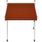 Einziehbare Markise Handbetrieben 150 cm Orange und Braun Einziehbare Markise Handbetrieben 150 cm Orange und Braun