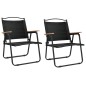 vidaXL Campingstühle 2 Stk. Schwarz 54x55x78 cm Oxford-Gewebe vidaXL Campingstühle 2 Stk. Schwarz 54x55x78 cm Oxford-Gewebe