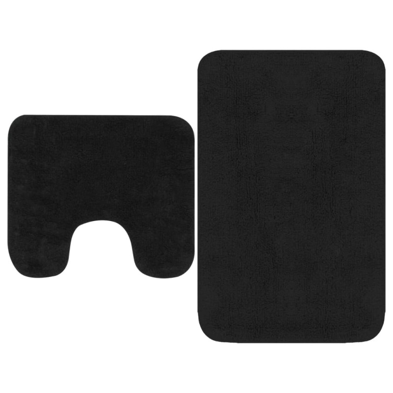 vidaXL Badematten-Set 2-tlg. Stoff Anthrazit vidaXL Badematten-Set 2-tlg. Stoff Anthrazit