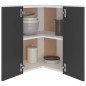 vidaXL Eckhängeschrank Grau 57x57x60 cm Holzwerkstoff vidaXL Eckhängeschrank Grau 57x57x60 cm Holzwerkstoff