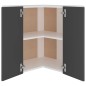 vidaXL Eckhängeschrank Grau 57x57x60 cm Holzwerkstoff vidaXL Eckhängeschrank Grau 57x57x60 cm Holzwerkstoff